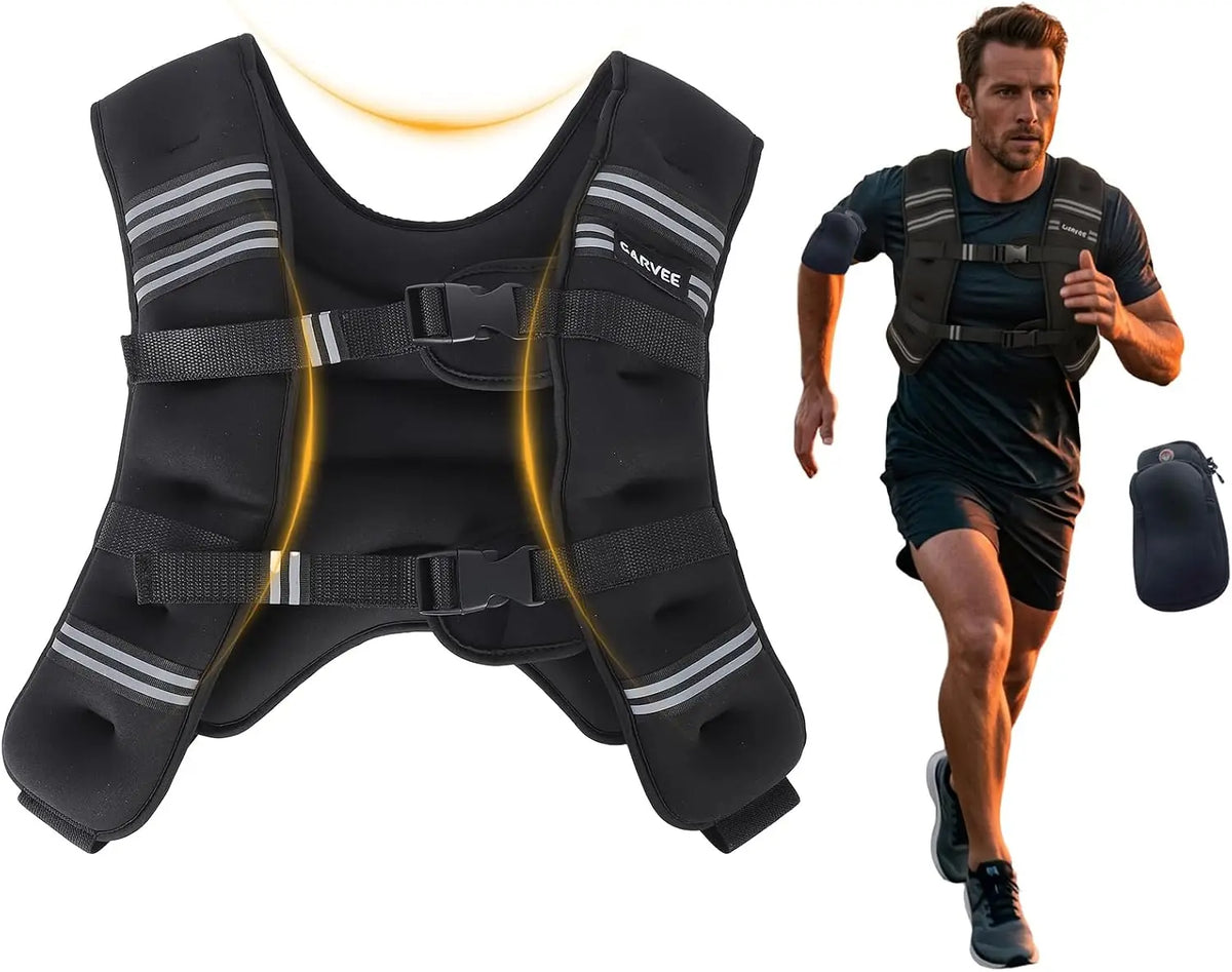 Weighted Vest For Intense Strength Training Workout Rucking Cardio Gear