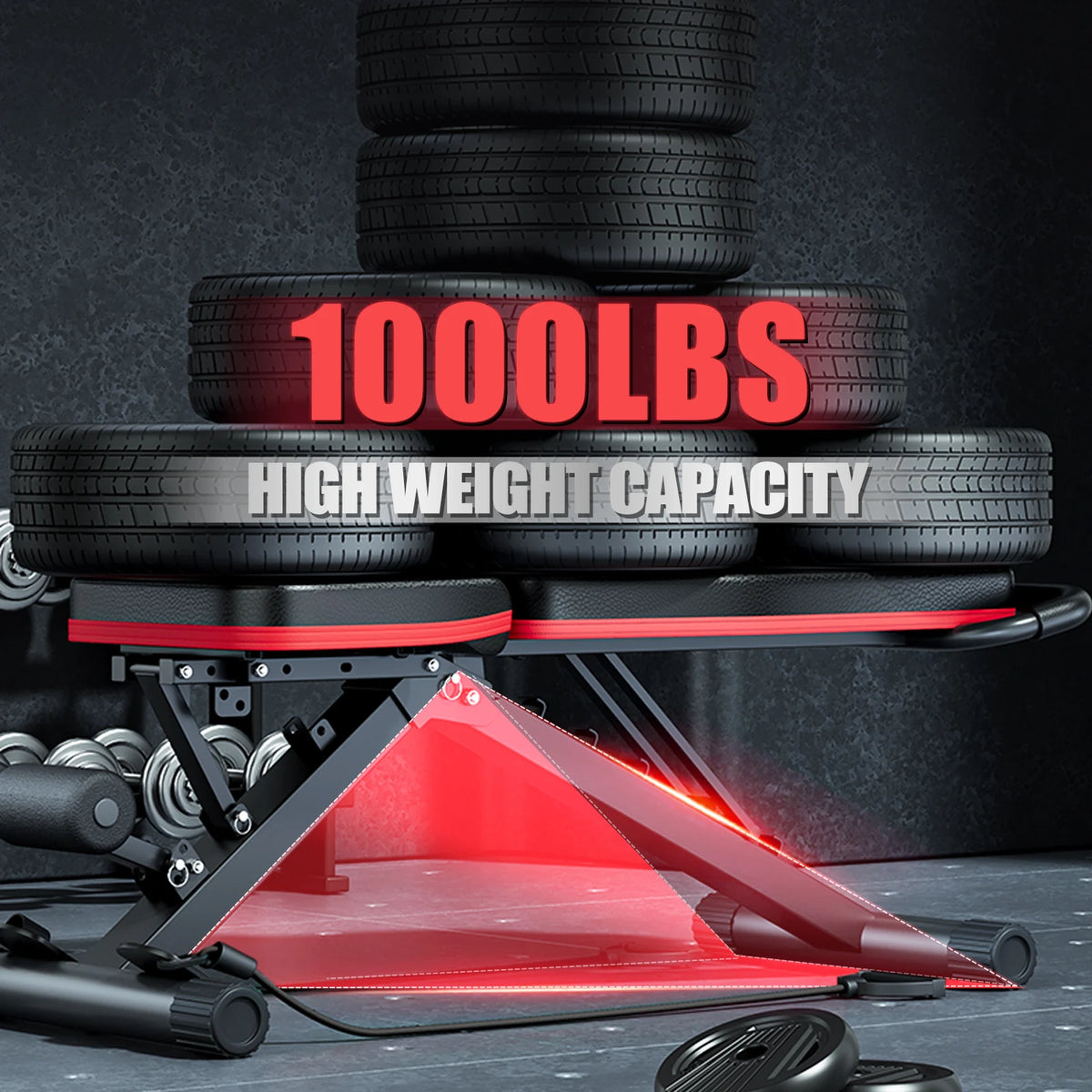 Foldable 14-In-1 Weight Bench 1000 Lbs Sit-up Assist Home Gym