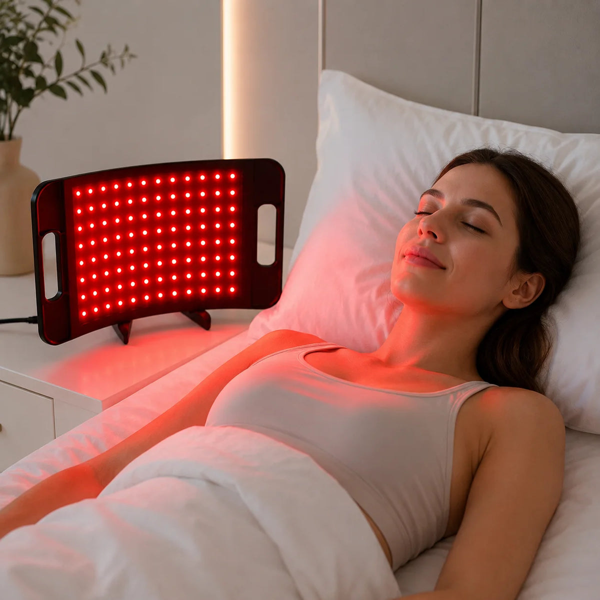 Near Infrared Red Light Therapy Panel With Adjustable Stand Timer