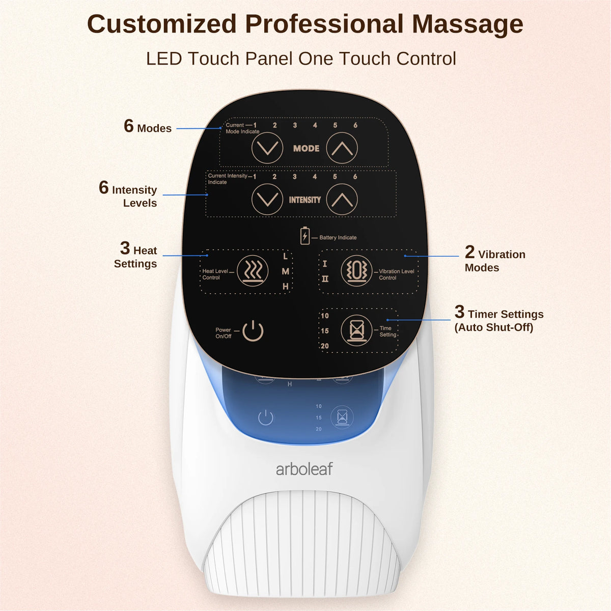 Rechargeable Hand Massager Featuring Heated Therapy And Air Compression