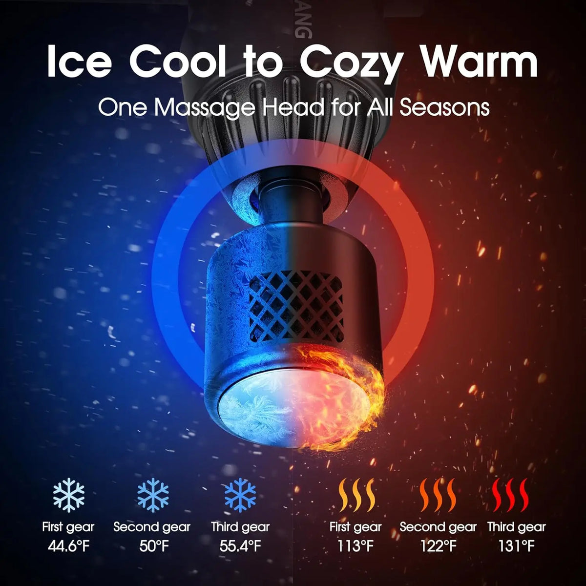 Lingteng Deep Tissue Massage Gun With Hot And Cold Therapy