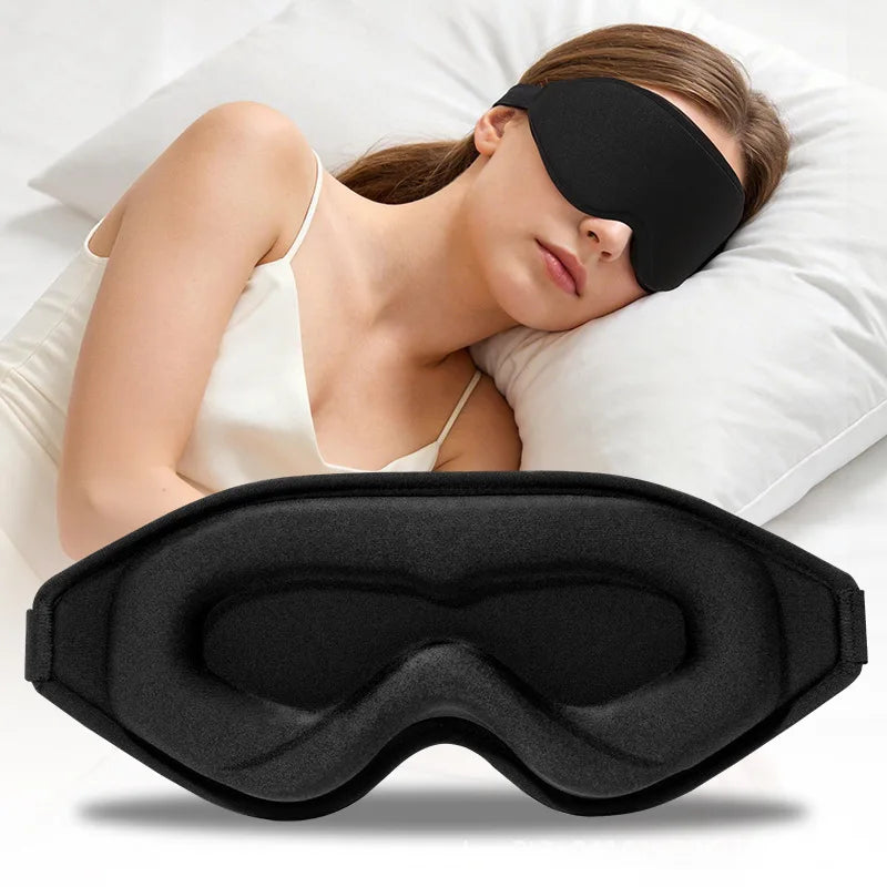 Weighted 3D Contoured Blockout Sleep Eye Mask Side Sleepers