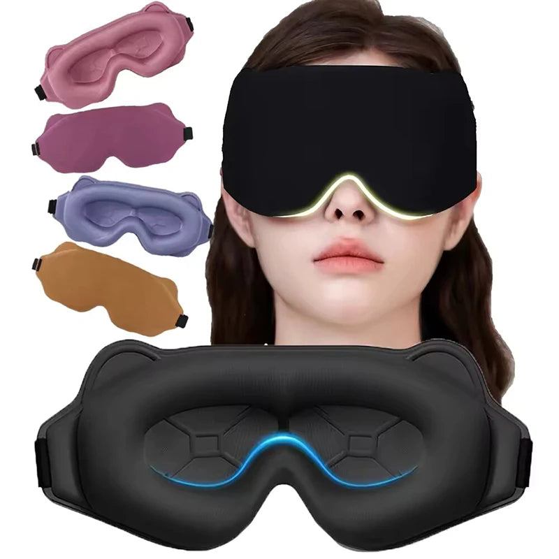 Weighted 3D Contoured Blockout Sleep Eye Mask Side Sleepers