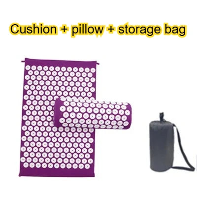 Acupressure Mat Pillow Set For Neck Back Foot Pain Relief