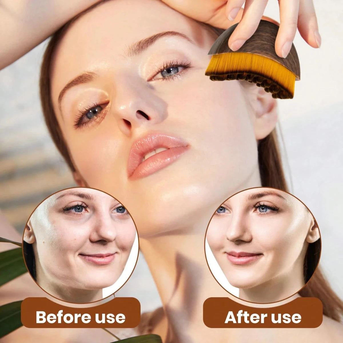 Lymphatic Face Brush for Chin and Jawline Sculpting Massage Tool
