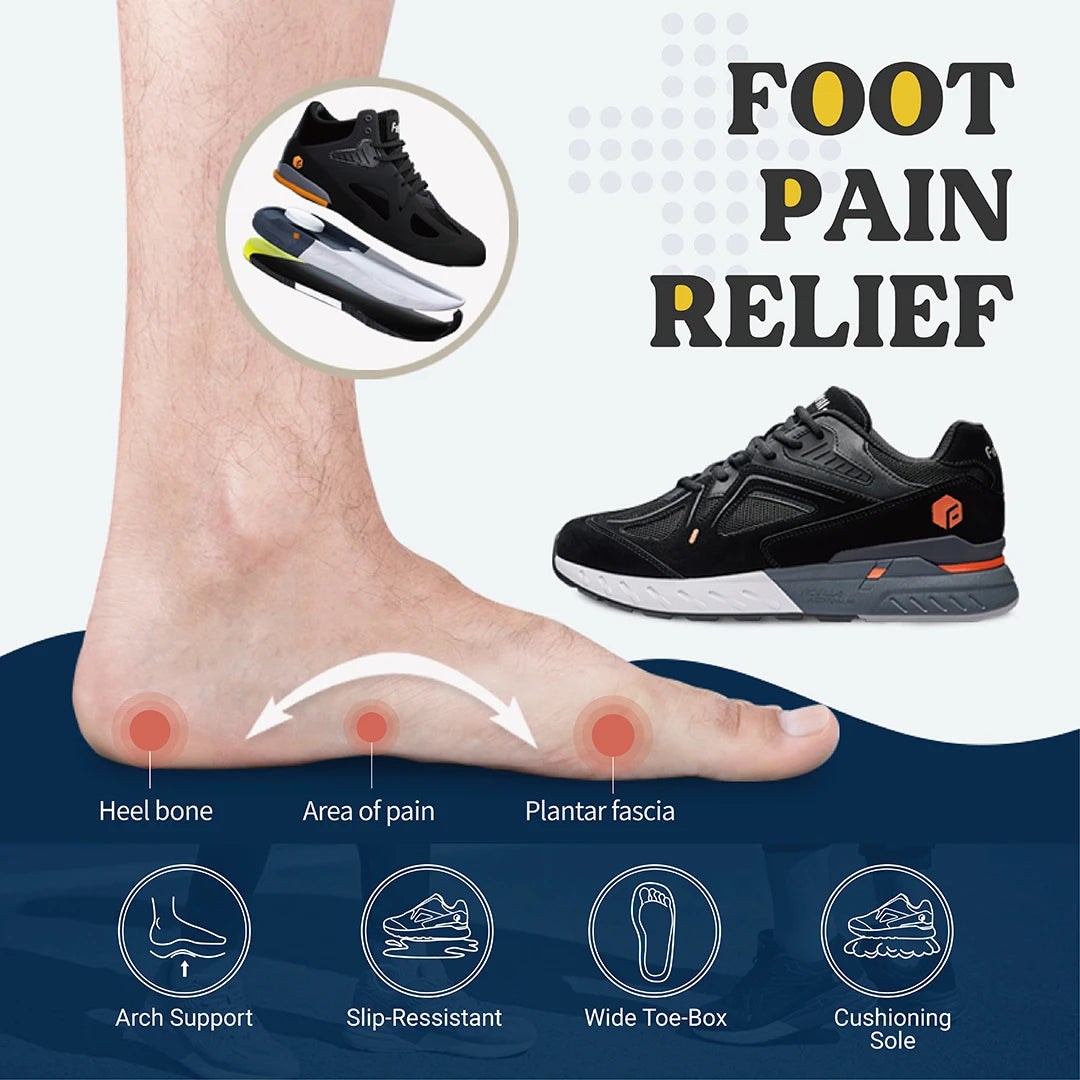 Fitville Men Extra Wide Lightweight Walking Shoes For Arch Support