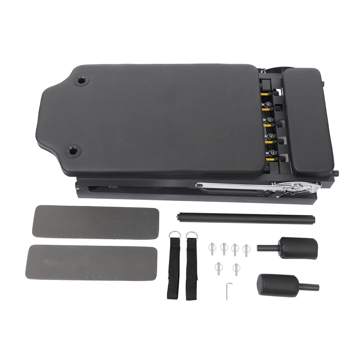 Portable Foldable Pilates Reformer Machine With Adjustable Springs