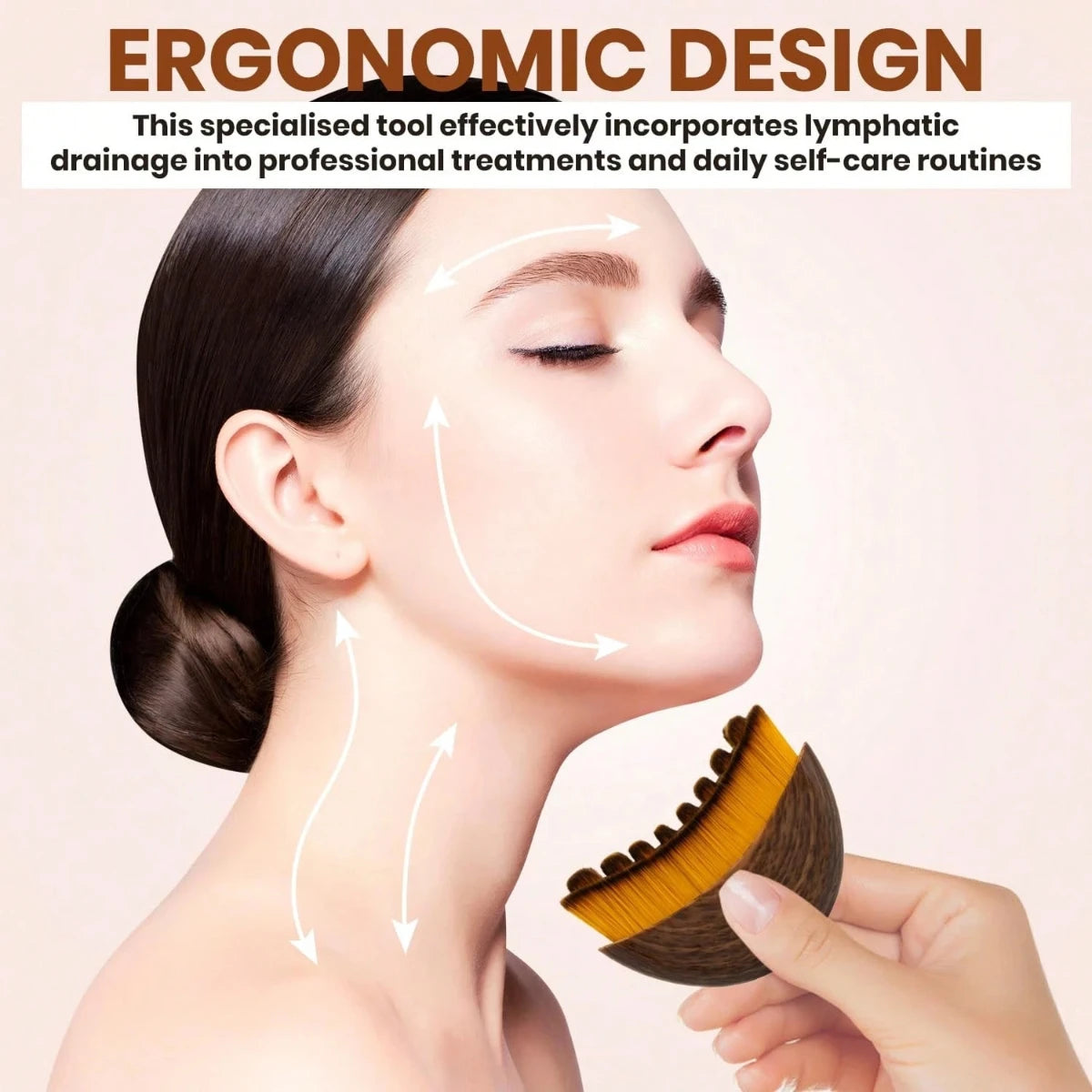 Lymphatic Face Brush for Chin and Jawline Sculpting Massage Tool