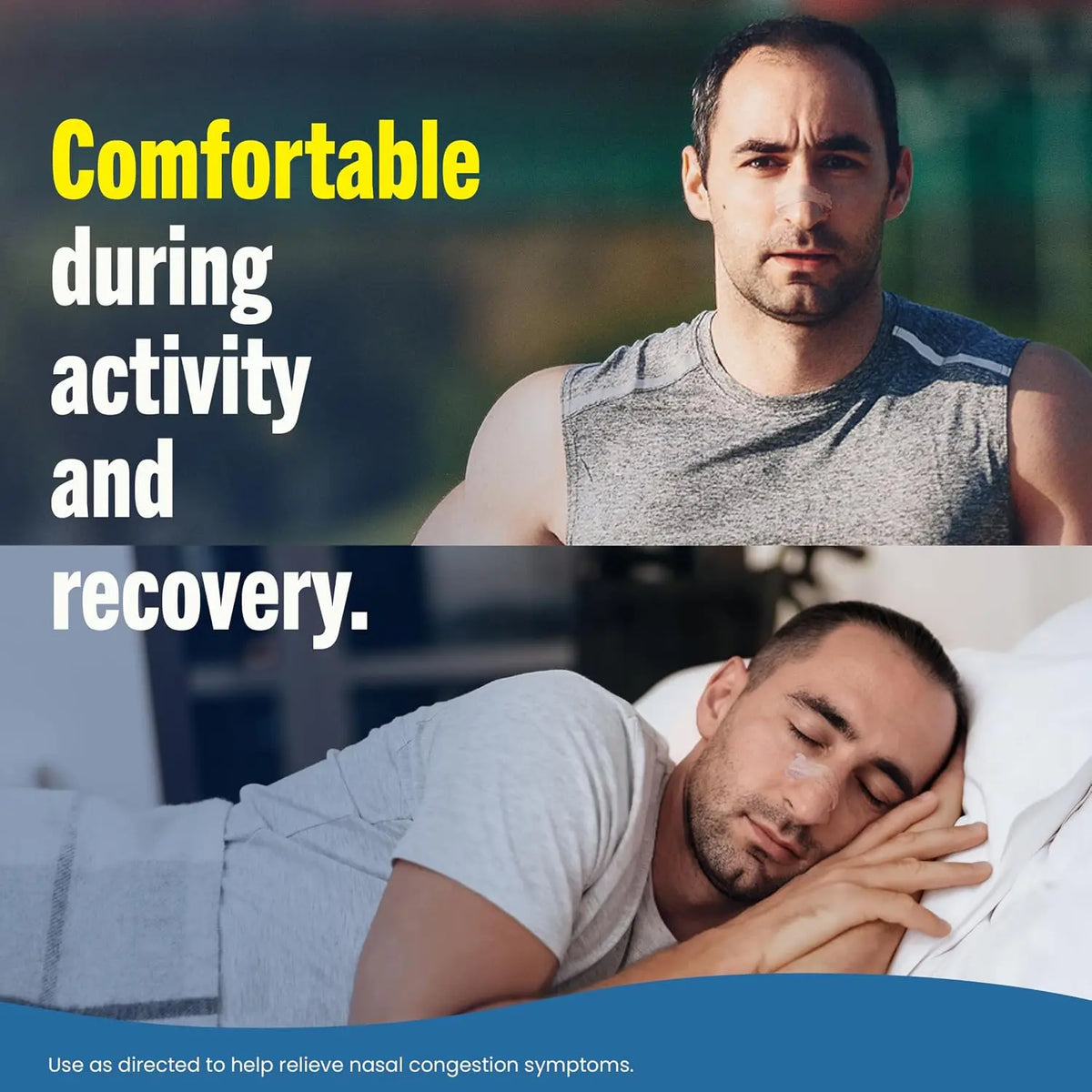 Sweat Resistant Extra Strength Nasal Strips For Sports And Sleep