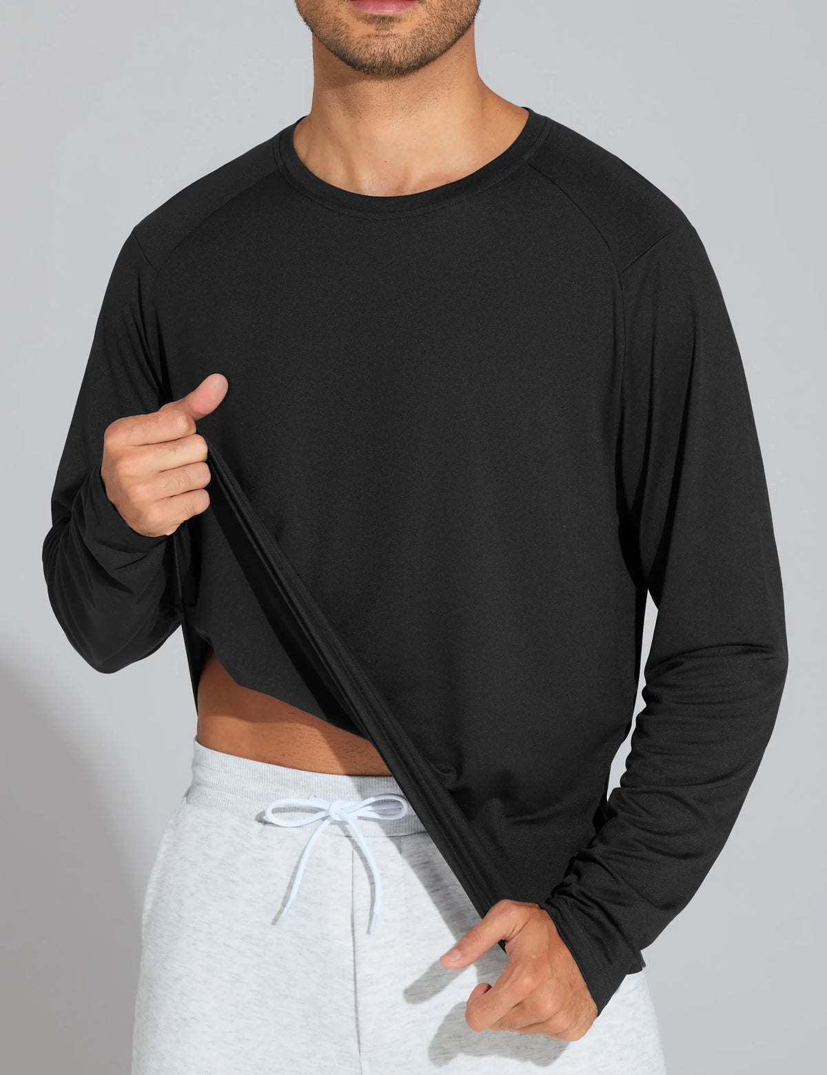 Gym People Men'S Lightweight UPF 50 Plus Long Sleeve Pullover
