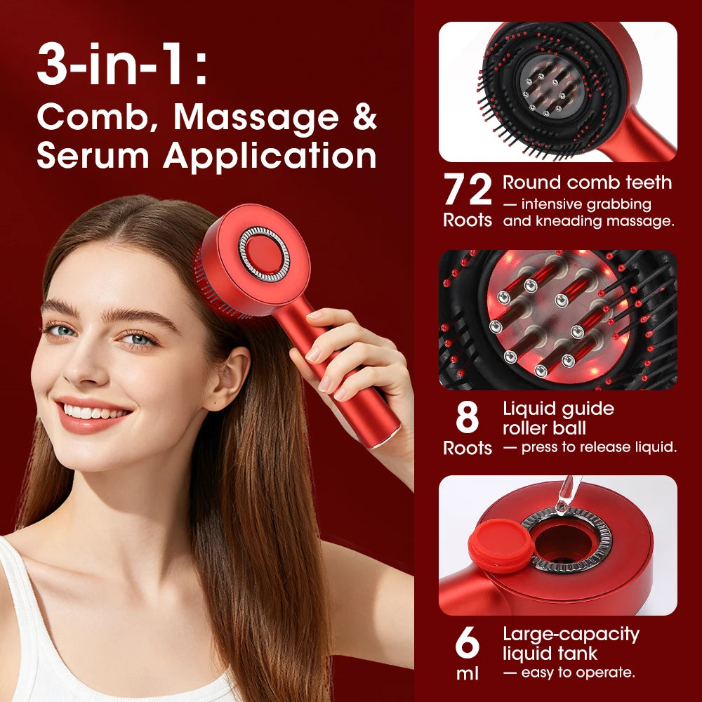 Afdeal Electric Red Light Hair Follicle Kneading Comb