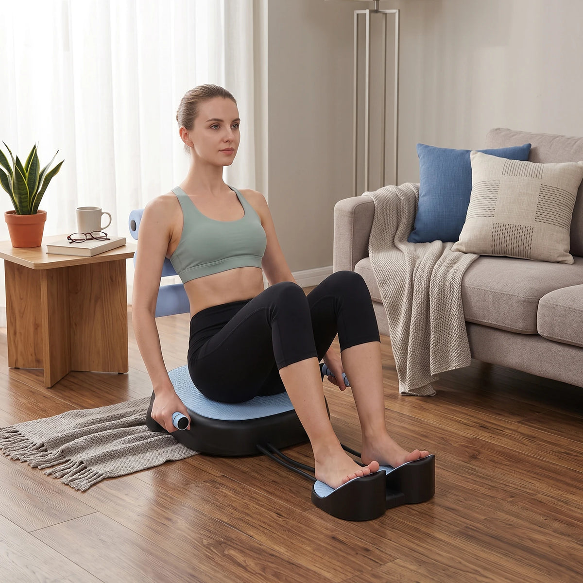 Multifunctional Sit Up Home Workout Ab Trainer With Support Pads