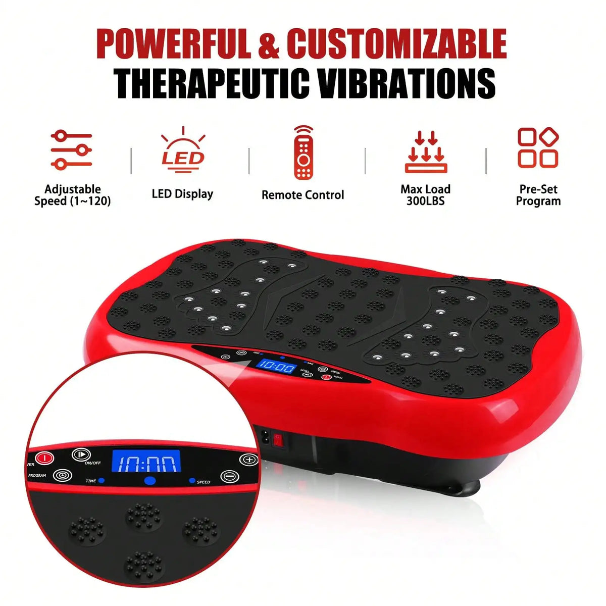 Vibration Plate Fitness Platform Exercise Machine Full Body Workout