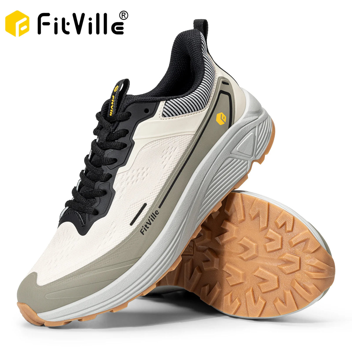 Fitville Men Wide Toe Box Lightweight Running Shoes For Walking