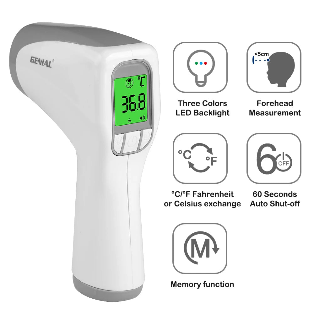 Genial No Contact Infrared Digital Thermometer For Family Use