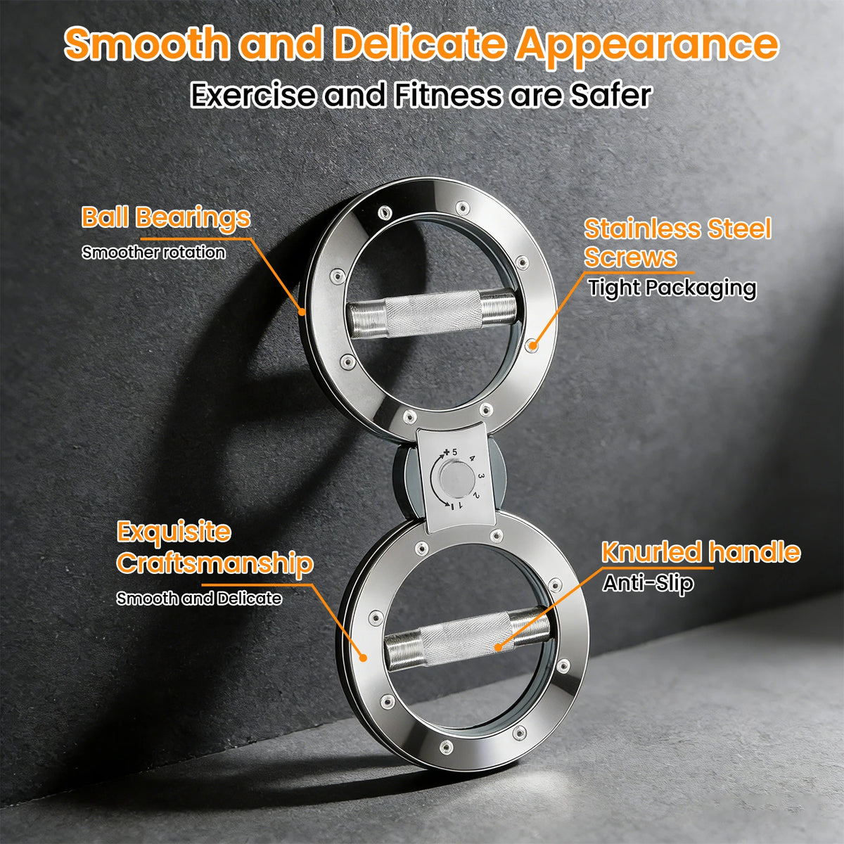 Adjustable Grip Strength Trainer And Wrist Rotator For Forearms