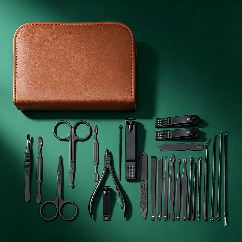 Professional Stainless Steel Manicure Pedicure Grooming Tool Set