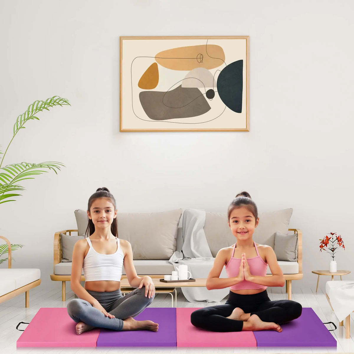 HiMISS Foldable Gymnastics Tumbling Exercise Mat For Home Yoga