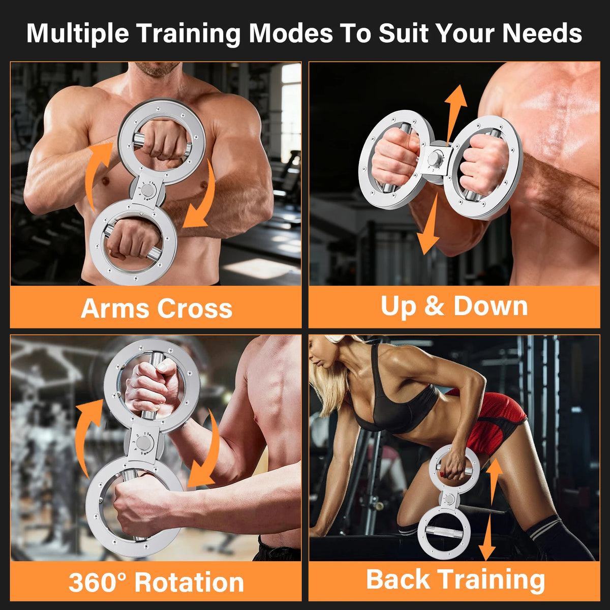 Adjustable Grip Strength Trainer And Wrist Rotator For Forearms