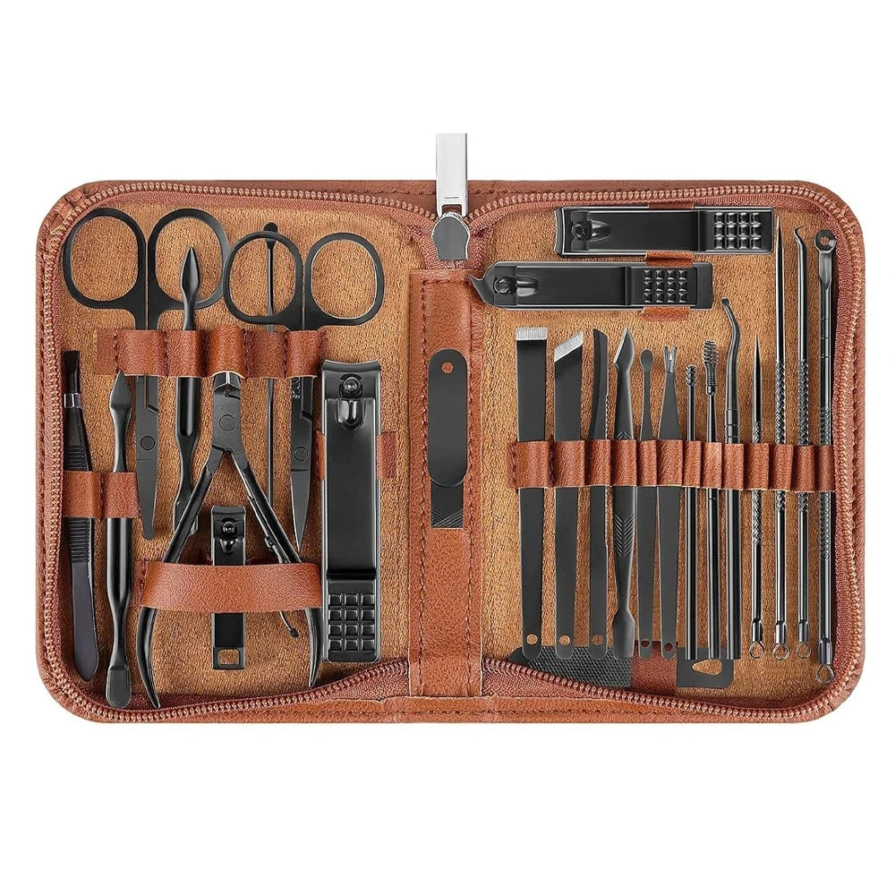 Professional Stainless Steel Manicure Pedicure Grooming Tool Set