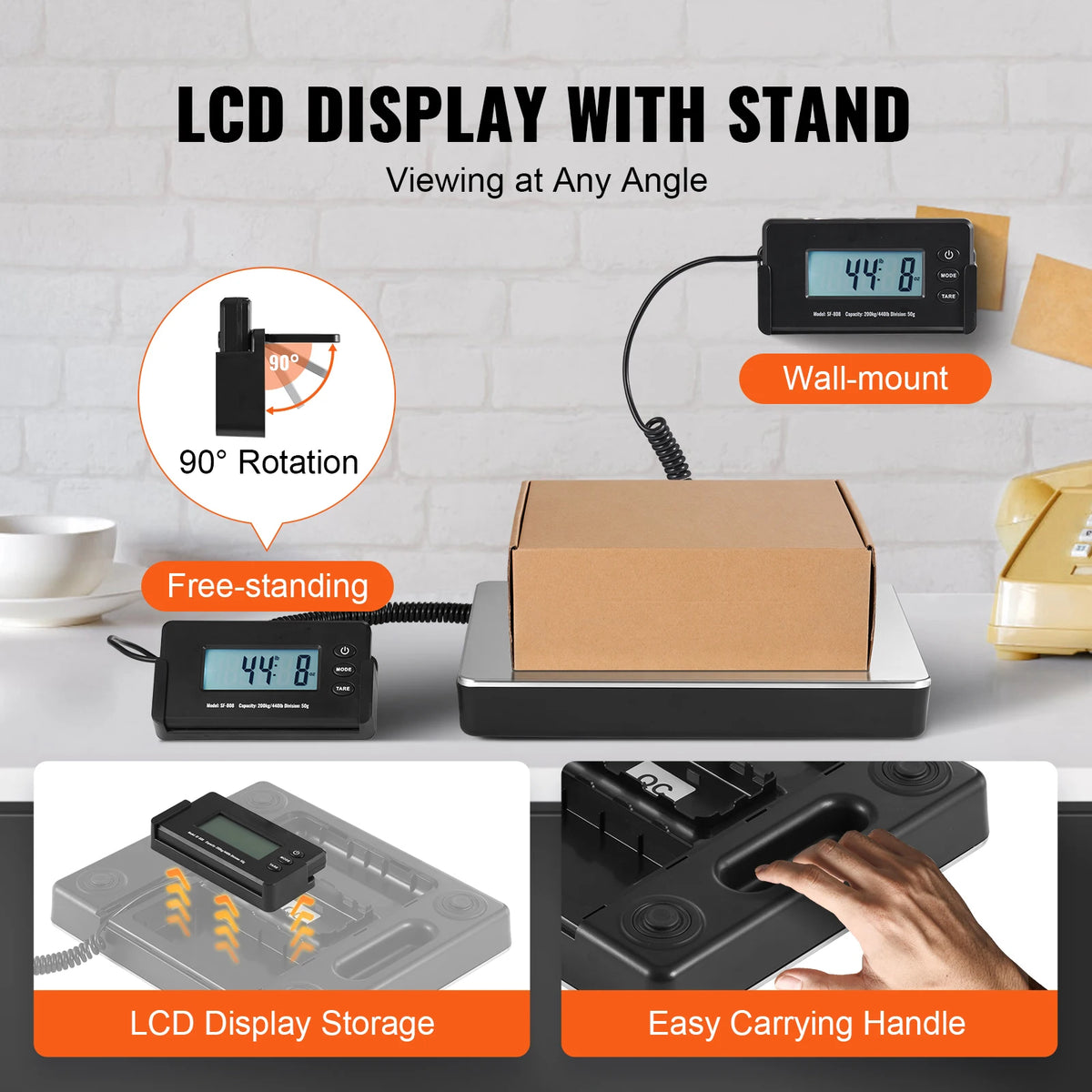 SucceBuy Digital Postal Scale With Tare Function And Lcd Display
