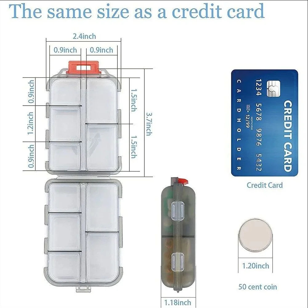 Travel Moisture Proof Pill Organizer Daily Medicine Case
