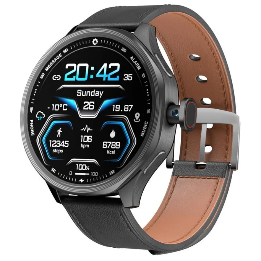 W&O 4G Smartwatch AMOLED Display GPS Camera Fitness Tracker
