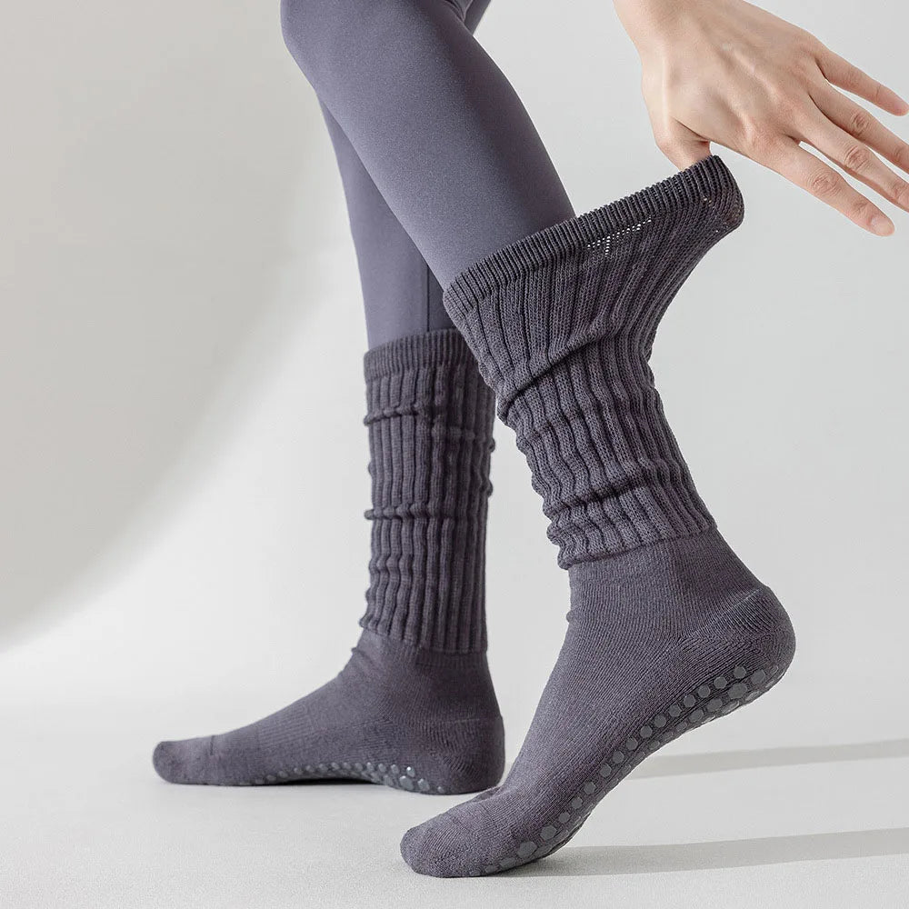 Women Yoga And Pilates Socks With Cotton Silicone Grip