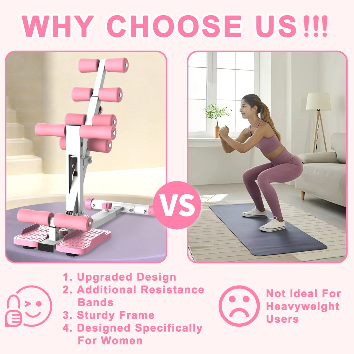 Deep Squat Resistance Bands Machine For Home Gym Glute Core Fitness