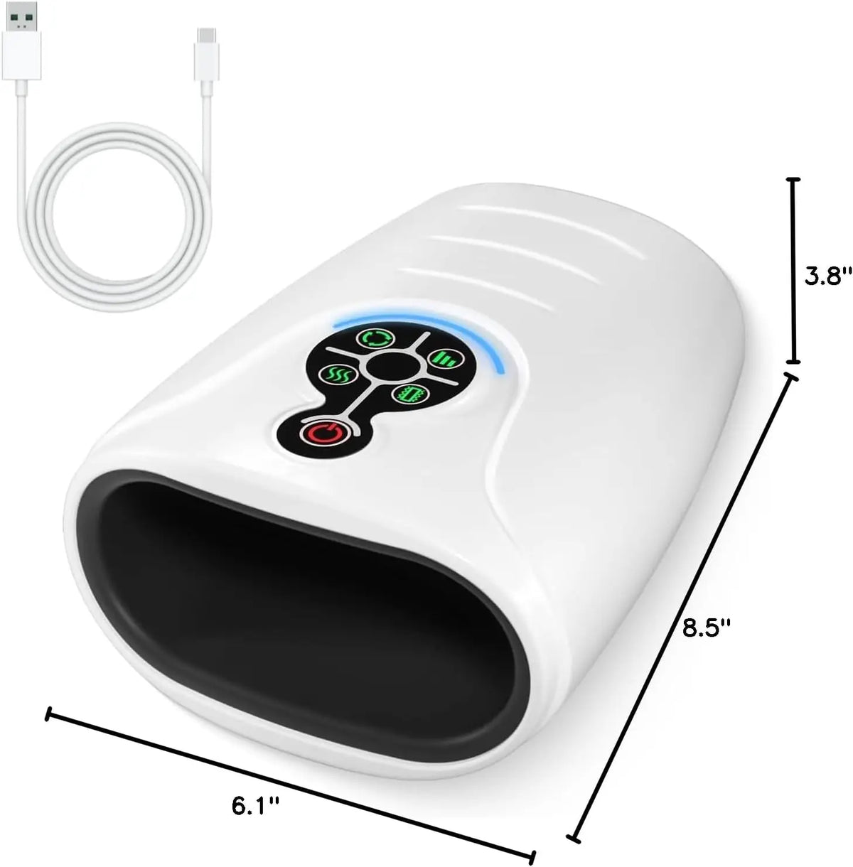 Lingteng Cordless Heated Hand Massager For Stress Relief