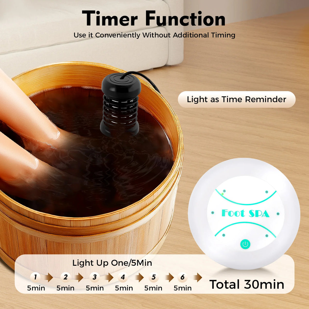 Electric Foot Spa With Vibration Massage And Detox Care