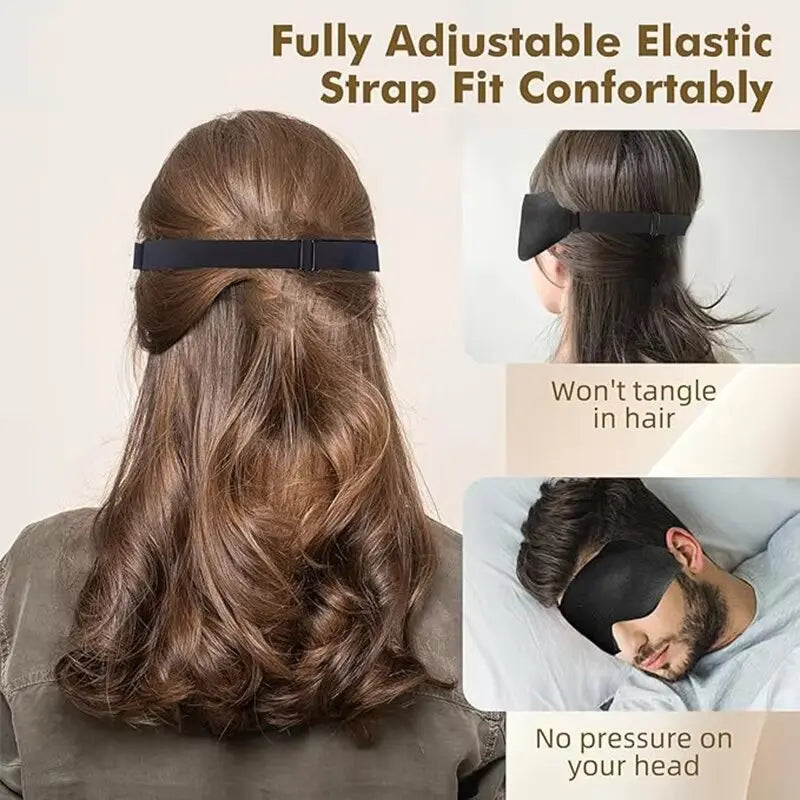 Weighted 3D Contoured Blockout Sleep Eye Mask Side Sleepers