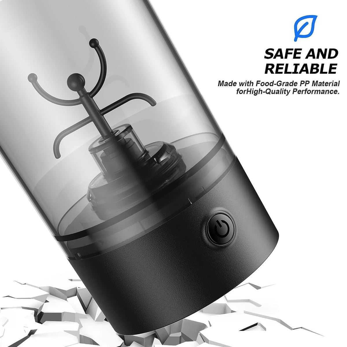 Portable Electric Protein Shaker Bottle Auto Blender Cup For Gym