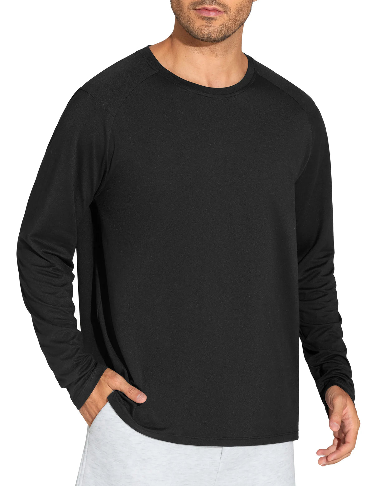 Gym People Men'S Lightweight UPF 50 Plus Long Sleeve Pullover