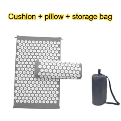 Acupressure Mat Pillow Set For Neck Back Foot Pain Relief