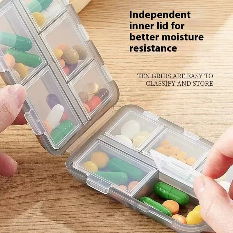 Travel Moisture Proof Pill Organizer Daily Medicine Case