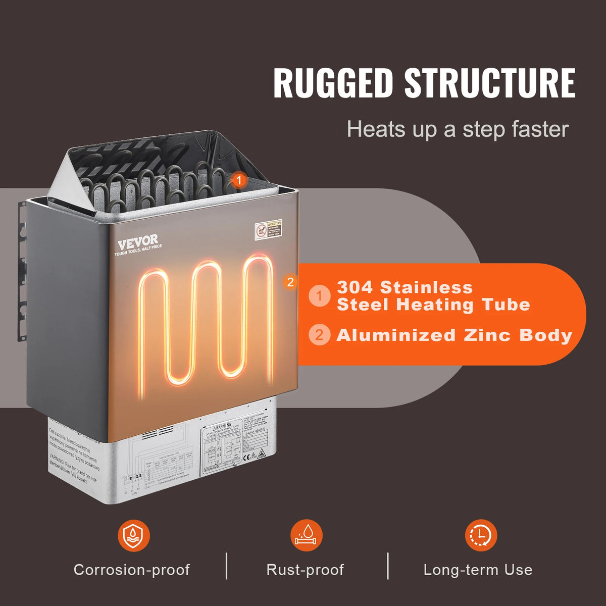 Electric Sauna Heater Stove 220V Adjustable Steam Home