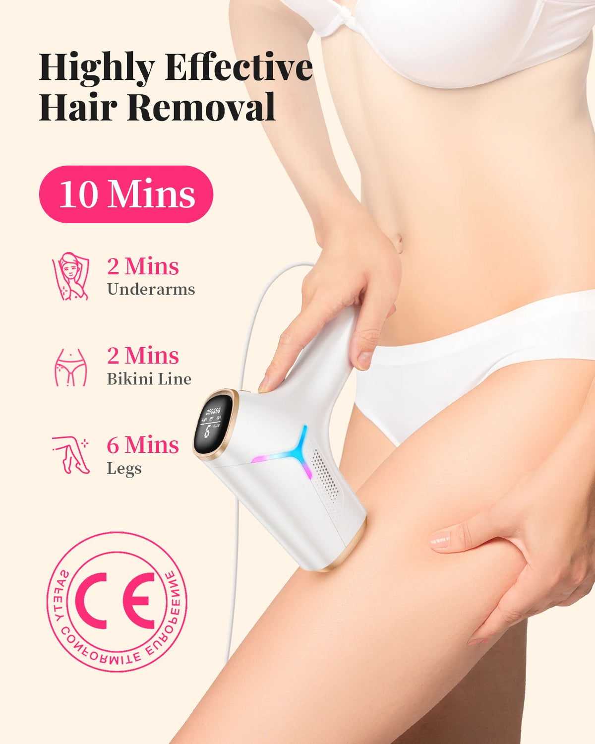Totmizby Ipl Hair Remover For Women Men Face Bikini