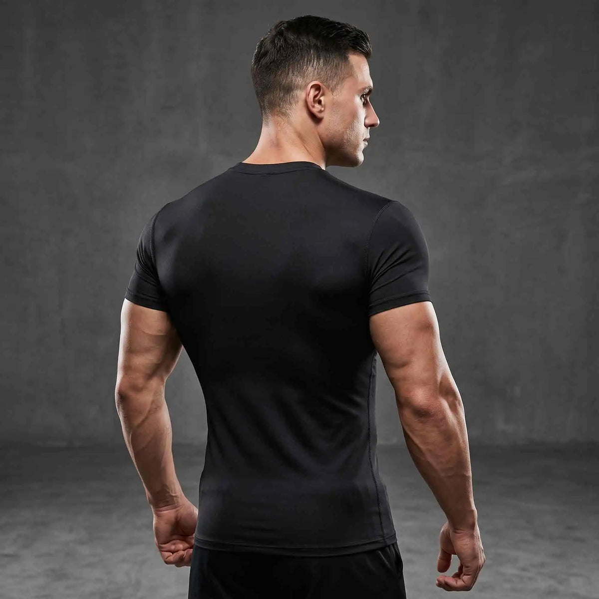 Men Quick Dry Compression Short Sleeve Gym Top 3 Pack