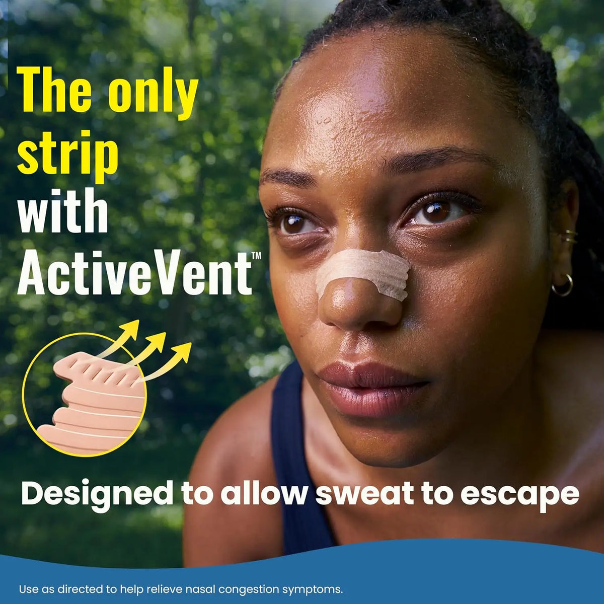 Sweat Resistant Extra Strength Nasal Strips For Sports And Sleep