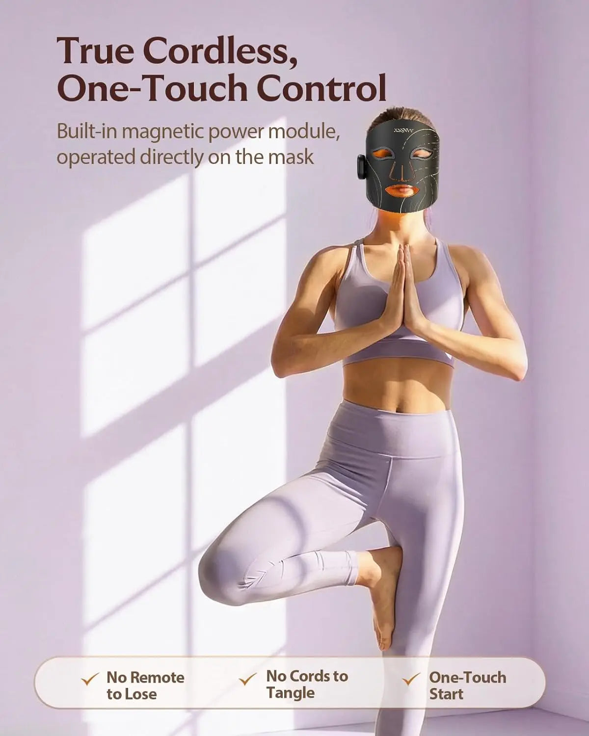 Wireless Facial Light Therapy Mask Rechargeable For Home Use