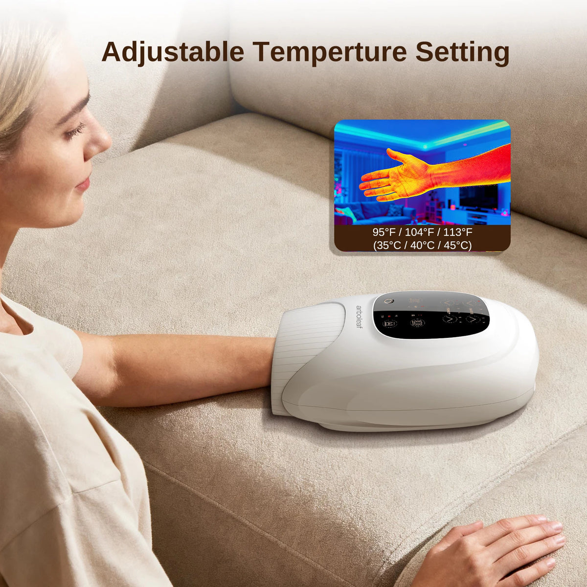 Rechargeable Hand Massager Featuring Heated Therapy And Air Compression