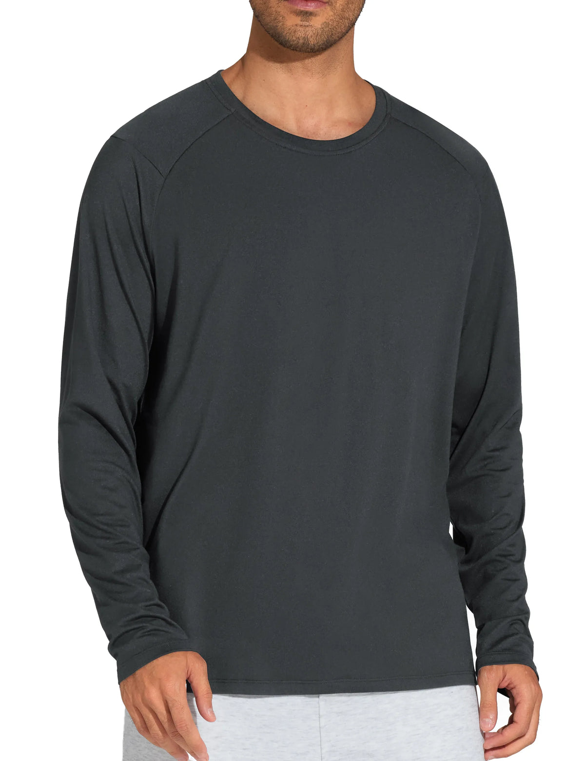 Gym People Men'S Lightweight UPF 50 Plus Long Sleeve Pullover