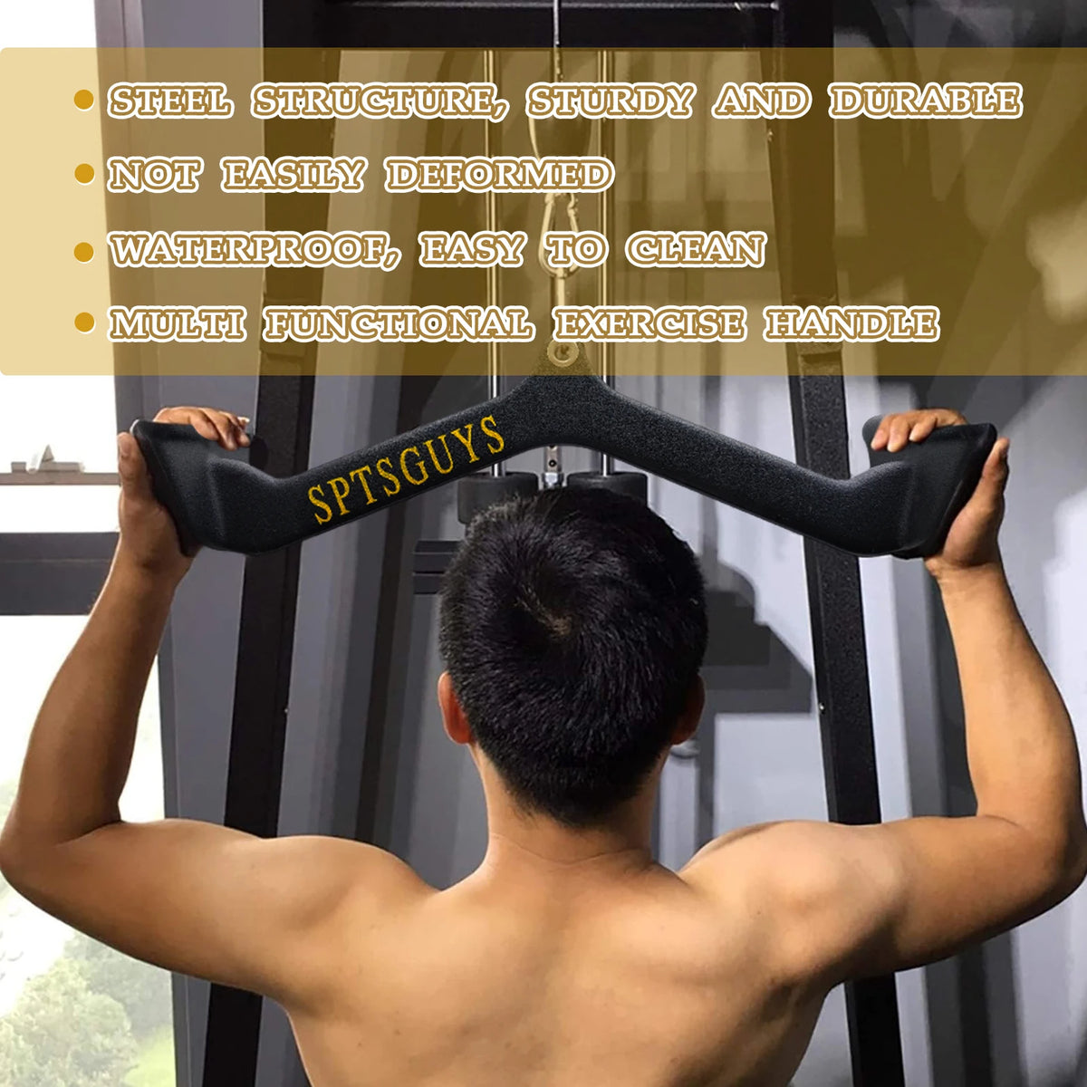 MarsaFit Lat Pulldown Attachment For Cable Pulley System